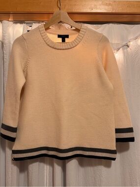 J. Crew 100% Wool Cream Knit Women’s Sweater
